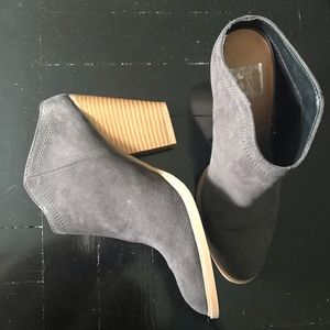 Dolce Vita grey suede block heel mule